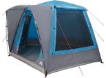 Vidaxl Tenda Da Campeggio Blu 420 X 420 X 227 Cm Poliestere