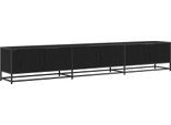 Mobile Tv Vidaxl Look Rovere Nero 240 X 35 X 41 Cm Materiale A Base Di Legno