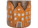 Tavolo Da Piantagione Clayre & Eef Ø 39X39 Cm Plastica Arancione