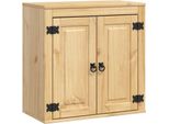 Vidaxl Armadio Ski Marrone Miele 60 X 32 X 40 Cm Legno Di Pino Massiccio