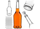Bottiglie Per Liquore Kadax 500Ml, 50 Pezzi, Bottiglie Vuote Per Il Riempimento Di Olio, Aceto, Liquore, Vino E Grappa, Bottiglie Di Vetro, Bottiglie Di Grappa, Bottiglie Di Succo (Bianco)
