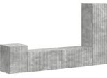Syfax™ Set Mobile Tv 4 Pcs Grigio Cemento Legno Multistrato