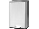 Portarifiuti A Pedale Da 20 Litri Con Coperchio A Chiusura Morbida, Pedale, Contenitore Interno Estraibile, Argento, 34,2 X 30,6 X 44,2 Cm,