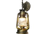Applique Rustica Retrò - Lampada Da Parete E27 - 220 V Ac - Senza Lampadina - Stile Tradizionale - Installazione Necessaria - Cachi Scuro
