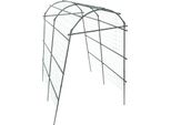 Traliccio Da Giardino - Arco Per Piante Rampicanti - Metallo - Con Rete - Misura L - 115X183X230 Cm - Nero