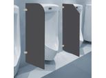 Divisorio Per Orinatoi - Paravento Per Wc - 90×40 Cm - Angoli Arrotondati - Montaggio A Parete - Laminato Compatto In Resina Fenolica E Acciaio Inox 304 - Per Bagni Pubblici - Giallo