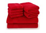 Textilschmied Set Di Asciugamani Da 8 Pezzi Deluxe Con Passante Per Appendere 100% Cotone 450 Grammi, Morbido, Asciugamano, 4 Asciugamani Per Gli Ospiti 2 Asciugamani Da Bagno 2 Asciugamani Per Le Mani
