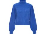 Maglione A Collo Alto Da Donna Bionda - Blu, Xl/Xxl