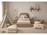 Sofello Moon Marrone 90X200 Rete A Doghe In Metallo Letto Di Alta Qualità Con Contenitore E Spazio Di Stivaggio – Collezione Bambini