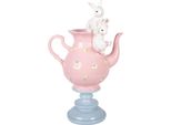 Clayre & Eef Figura Decorativa Coniglio 22X14X35 Cm Plastica Bianca