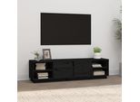 Maison Exclusive - Mobile Tv Nero 156X40X40 Cm In Legno Massello Di Pino