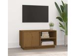 Maison Exclusive - Mobile Tv Marrone Miele 80X35X40,5 Cm In Legno Massello Di Pino