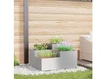 Maison Exclusive - Vaso Da Giardino Argento 80 X 80 X 48 Cm Acciaio Inossidabile