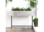 Maison Exclusive - Fioriera Rialzata Da Giardino Argento 100 X 26 X 82 Cm Acciaio Inossidabile