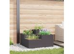Maison Exclusive - Vaso Da Giardino Nero 100 X 100 X 48 Cm Acciaio