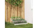 Maison Exclusive - Vaso Da Giardino Argento 90 X 90 X 35 Cm Acciaio Inossidabile