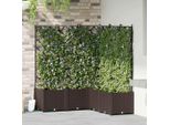 Maison Exclusive - Vaso Da Giardino 5 Pezzi Marrone 120 X 120 X 143 Cm Acciaio