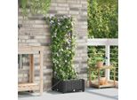 Maison Exclusive - Vaso Da Giardino Nero 40 X 40 X 126 Cm In Acciaio