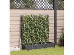 Maison Exclusive - Vaso Da Giardino 3 Pezzi Nero 120 X 40 X 125,5 Cm Acciaio