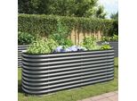 Maison Exclusive - Aiuola Rialzata Da Giardino 240 X 80 X 81 Cm Acciaio Zincato Grigio