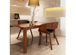 The Living Store Sedie Da Pranzo 2 Pz. Legno Curvo Marrone E Similcuoio