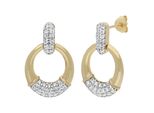 Paar Ohrstecker Firetti "Schmuck Geschenk Silber 925 Ohrschmuck Ohrringe TüRklopfer Bicolor", Gelbgoldfarben, Silberfarben, Kristallweiß, Kristallweiß, Ohrringe, Damen, Silber 925 (Sterlingsilber), Mit Zirkonia (Synth.)