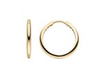Paar Creolen Jobo "Rund Ohrringe 25 Mm", Gold (Gelbgold 333), Ohrringe, Damen, 24,9Mm, Gelbgold 333, 8 Karat 333 Gold