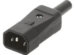 Bachmann IEC320 C14 10A/250VAC Spina, Connessione A Vite, Nero