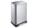 Cestino Rettangolare A Pedale Da 40 Litri, Eko - Acciaio Inox Opaco
