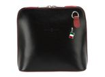 Florence Vera Pelle Liscia Borsa Da Sera Donna Nero Rosso OTF109S