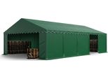 Toolport Tendone Deposito 5X10 M Pvc 700 N Tenda Capannone Impermeabile Verde Scuro