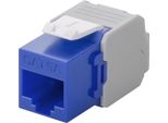 Goobay 90688 Modulo Keystone RJ45 Cat 6?, Utp, Blu - Larghezza 17,1 Mm, Tipo A Coccodrillo, Morsettiera Per Montaggio Lsa (Senza Attrezzi)