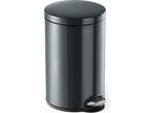 Durable Cestino Cilindrico Con Pedale 12L , Grigio, 341158