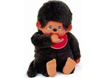 Monchhichi, Bambola Di Peluche Per Ragazzi Con Bavaglino Rosso Alta 80 Cm