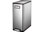 Eko - Pattumiera A Pedale Ecofly Recycler 20+20 Litri - Acciaio Inox Plastica - Acciaio Inox Opaco