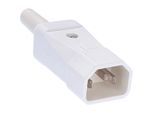 Bachmann IEC320 C14 Maschio, 250V/10A, Connettore Per Cavo, Bianco (915.271) (19.07.0733)
