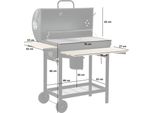 Carrello Per Barbecue A Carbonella Bbq-Toro | Ø 42 X (L) 80 Cm | Affumicatore A Carbonella Premium Su Ruote