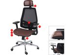 Sedia Da Ufficio HWC-A58, Sedia Da Scrivania, Funzione Scorrevole Tessuto/Tessuto ISO9001 ~ Mandarino/Nero