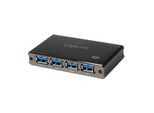 Logilink UA0282 Hub Usb 3.0 Logilink Con Alimentatore, 4 Porte, Alloggiamento In Alluminio