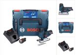 Bosch Gst 12V-70 Professional Seghetto Alternativo A Batteria In Valigetta L-Boxx + 1X Batteria Gba 12 V 3,0 Ah + Caricatore Rapido Gal 1230 Cv