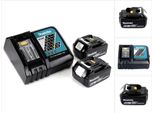 Makita Kit Power Set Con 2X Batterie Bl 1860 6,0 Ah 18 V + Caricatore Rapido Dc 18 Rc