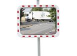 Specchio Stradale H600Xw800Mm Plastica, Rosso/Bianco 22M