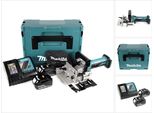 Makita Dpj 180 Rtj Fresatrice Intestatrice A Batteria 18V In Valigetta Makpac + 2X Batterie 5,0 Ah + Caricabatterie