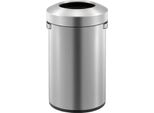 Eko - Cestino Per Rifiuti Urbani 50 Litri - Acciaio Inox - Acciaio Inox Opaco