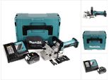Makita Dpj 180 RT1J Fresatrice Intestatrice A Batteria 18V In Valigetta Makpac + 1X Batteria 5,0 Ah + Caricabatterie