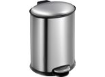 Eko - Cestino A Pedale Ellipse 12 Litri - Acciaio Inox Plastica - Acciaio Inox Opaco