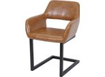 Sedia Da Pranzo HWC-A50 Ii, Sedia Da Cucina A Sbalzo, Design Retrò Anni '50 ~ Ecopelle, Similcuoio Scamosciata