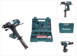 Makita Dhp 458 Z Trapano Avvitatore Ad Impulsi 18V 91Nm A Batteria + Set Makita Di 100 Punte Per Trapano - Senza Batteria, Senza Caricabatterie