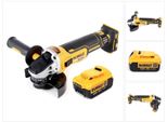 Smerigliatrice Angolare A Batteria Dewalt Dcg 405 N 18V 125Mm Brushless + 1X Batteria 4.0Ah - Senza Caricabatterie