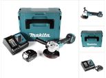 Makita Dga 511 RF1J Smerigliatrice Angolare A Batteria 18V 125 Mm In Valigetta Makpac + 1X Batteria 3,0 Ah + Caricatore Rapido